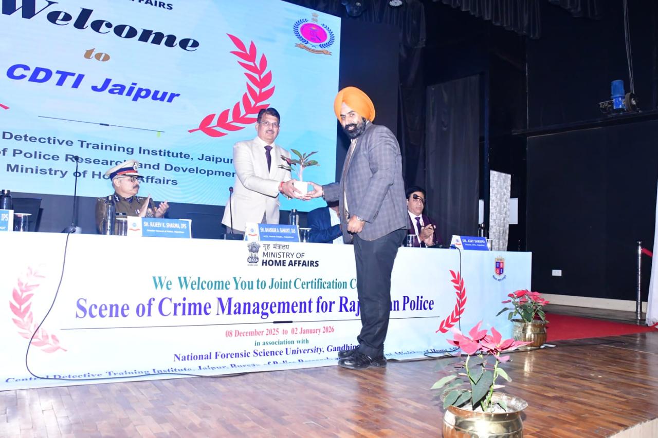 सीडीटीआई जयपुर में ‘सीन ऑफ क्राइम मैनेजमेंट’ प्रशिक्षण शुरू